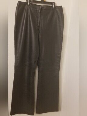 [PETER NYGÅRD] Black Genuine Leather Pants